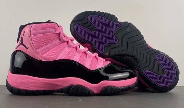 Women Jordan Shoes 11 XI SuperA Black Pink